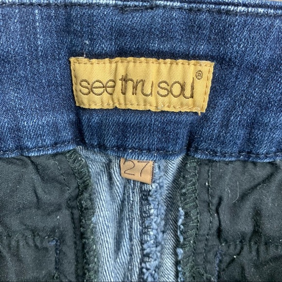 See Thru Soul Cuff Medium Wash Shorts - Picture 6 of 8